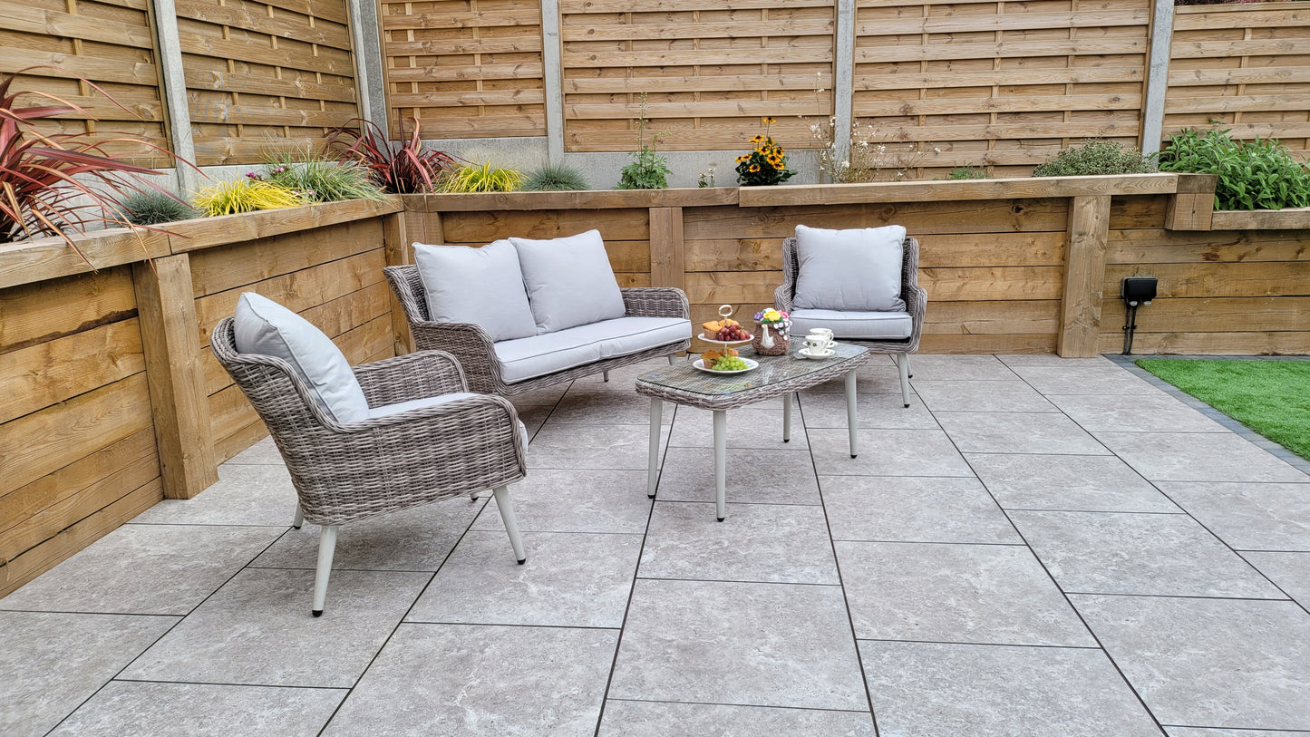 Signature Weave - Danielle Sofa Lounge Set in Fine Grey Wicker