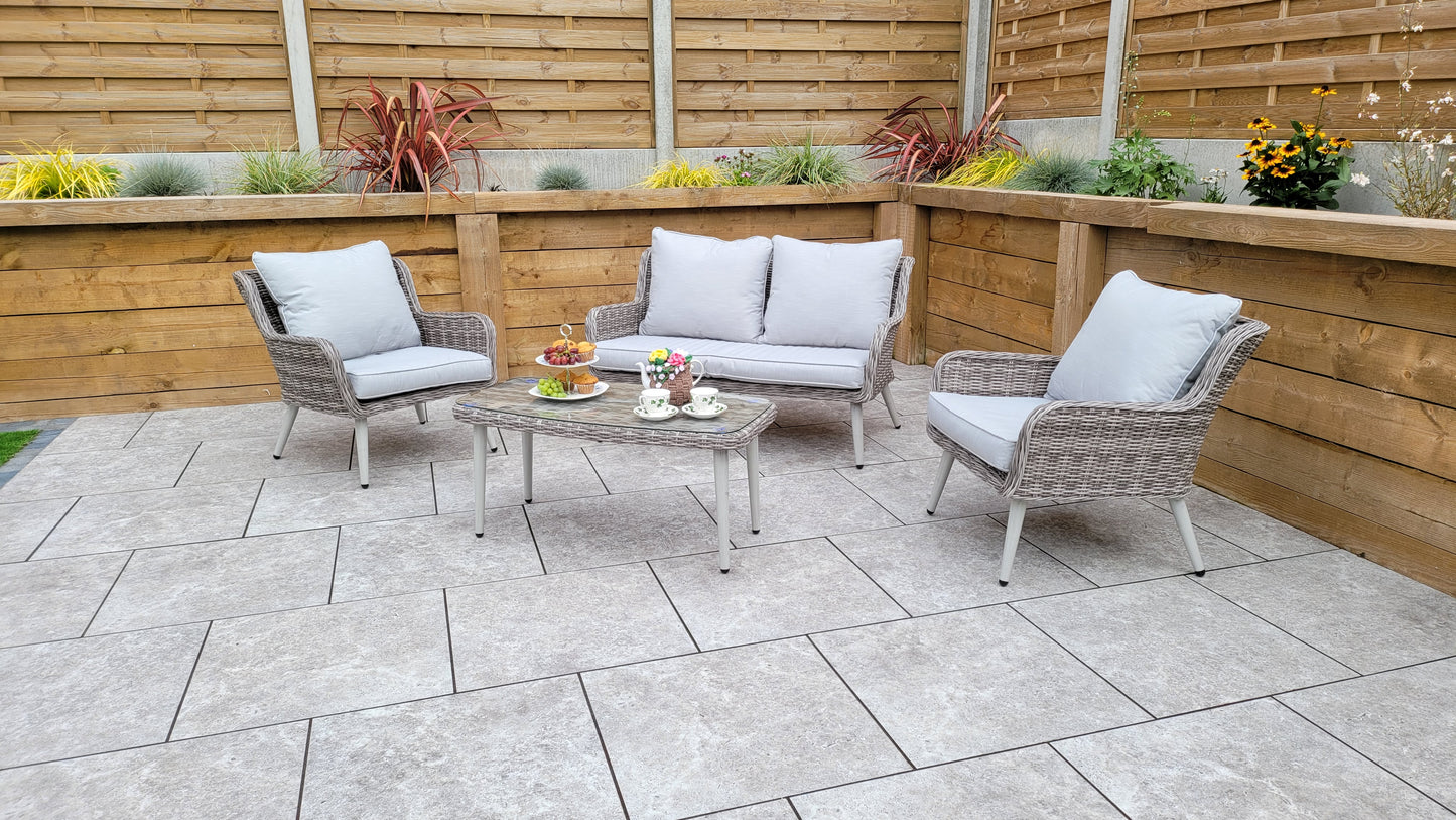 Signature Weave - Danielle Sofa Lounge Set in Fine Grey Wicker