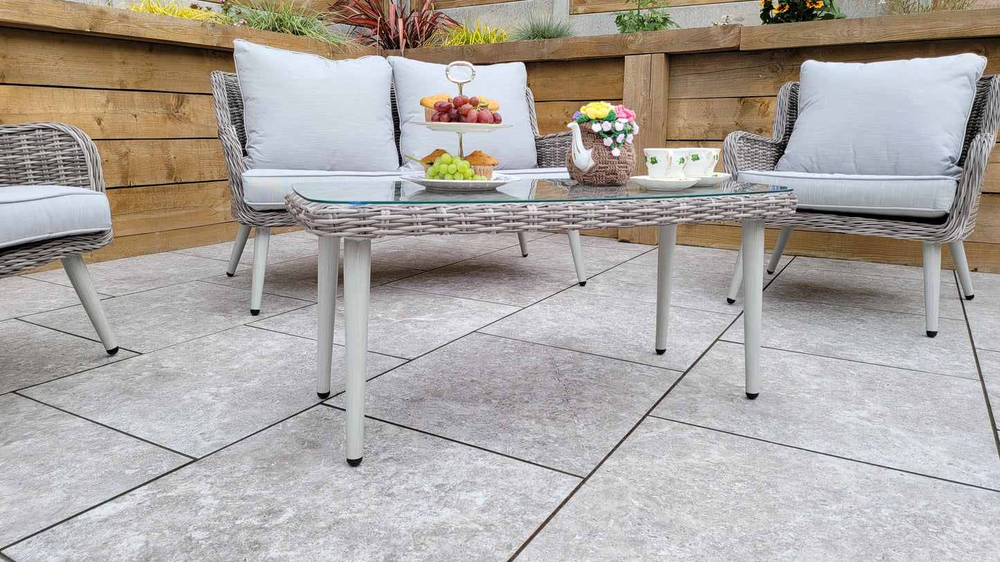 Signature Weave - Danielle Sofa Lounge Set in Fine Grey Wicker