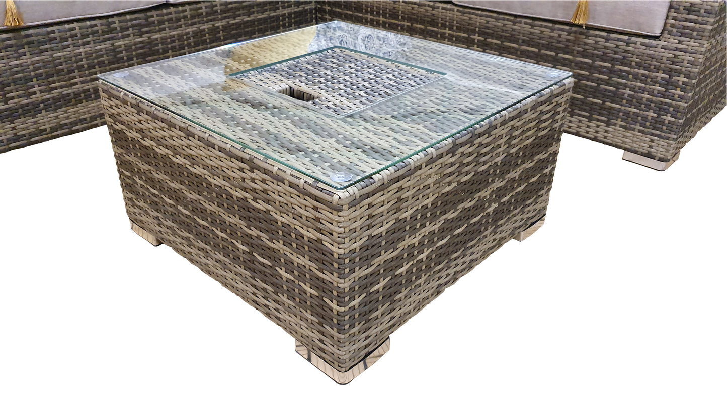Signature Weave - Outdoor Furniture - Georgia Corner Sofa With Ice Bucket In Coffee Table