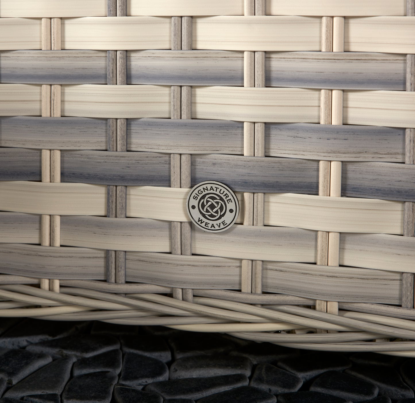 Signature Weave - Outdoor Furniture - Large Corner Dining Set With Benches In Silver Grey Wicker With Pale Grey Cushions