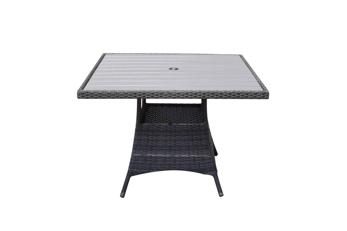 Signature Weave - Emily Outdoor Square Dining Set with HDPE Wood Effect Table Top
