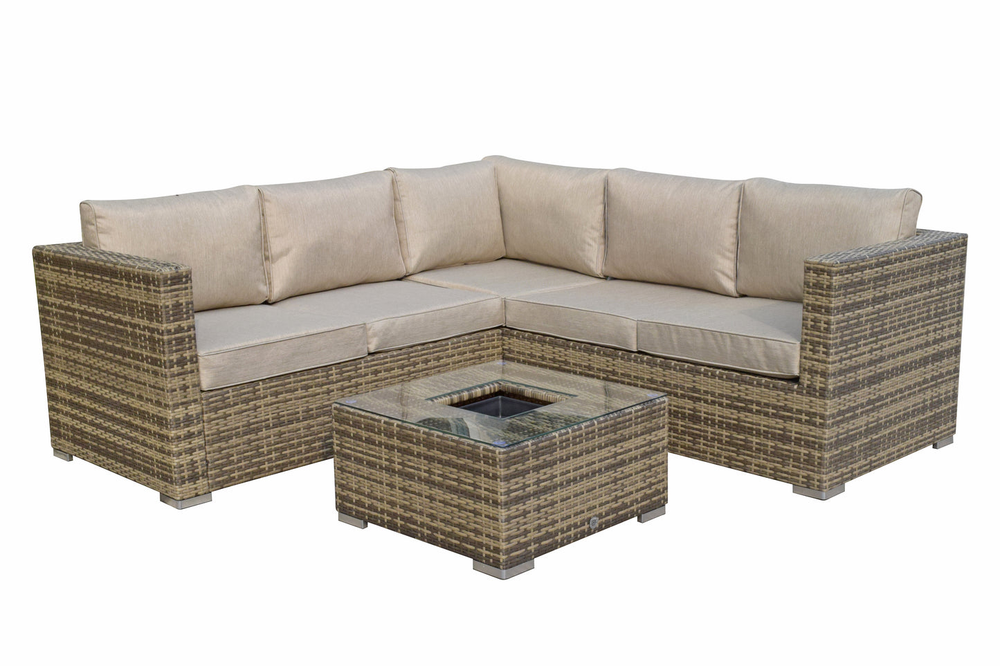 Signature Weave - Outdoor Furniture - Georgia Corner Sofa With Ice Bucket In Coffee Table