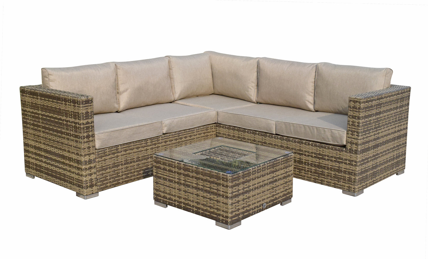 Signature Weave - Outdoor Furniture - Georgia Corner Sofa With Ice Bucket In Coffee Table