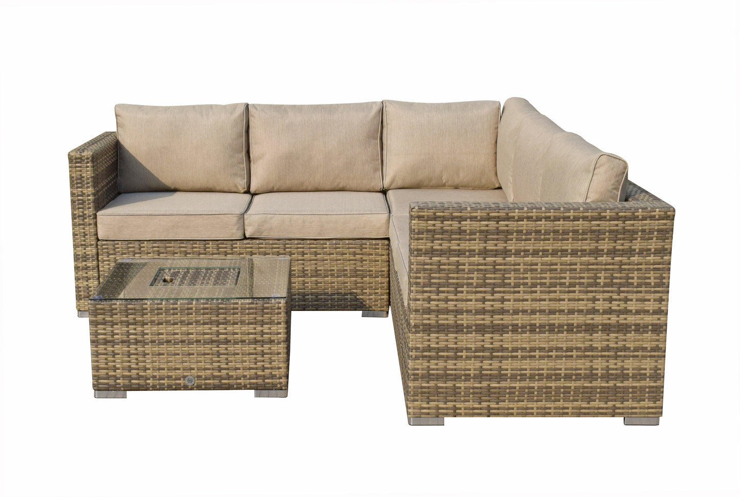 Signature Weave - Outdoor Furniture - Georgia Corner Sofa With Ice Bucket In Coffee Table