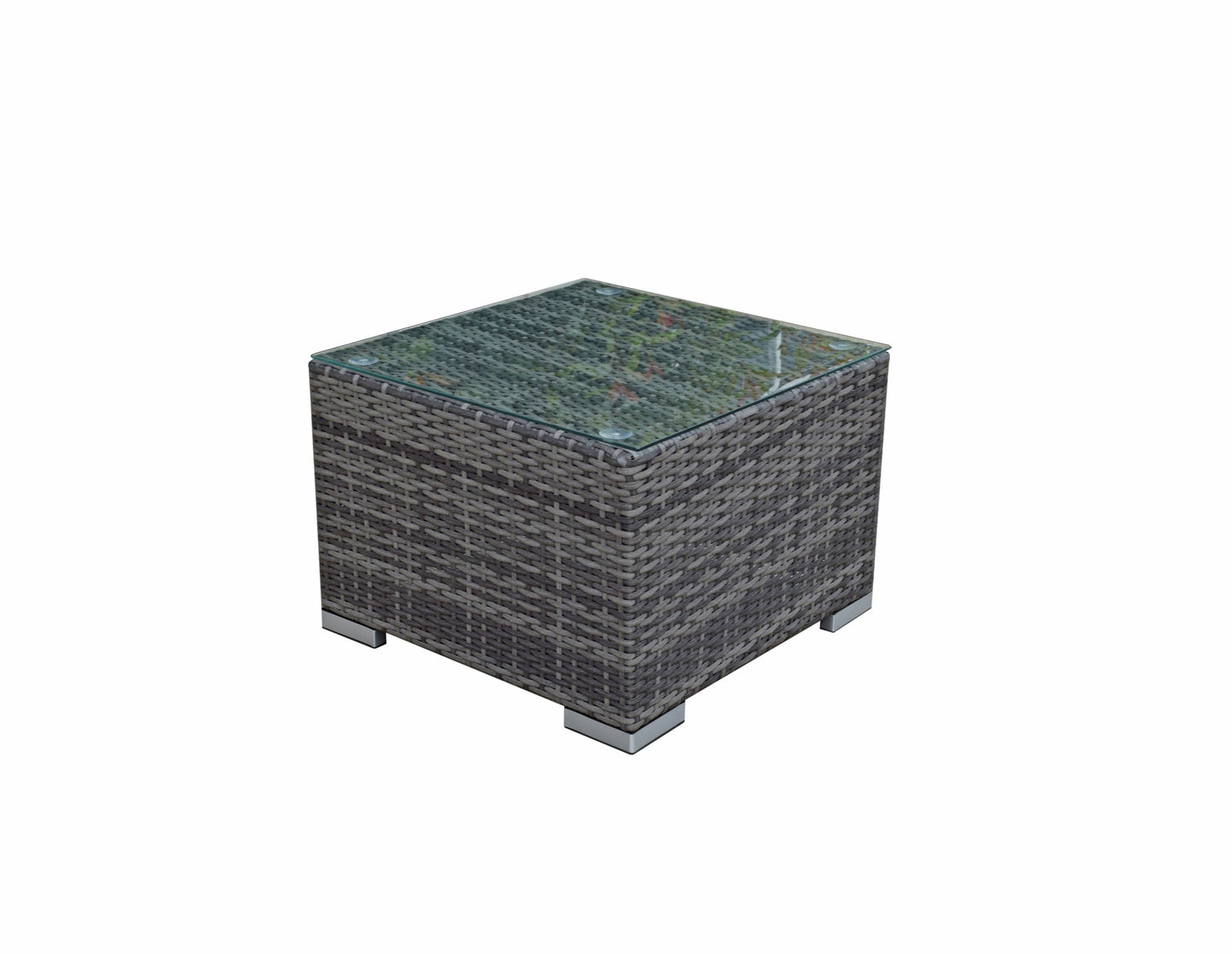 Signature Weave - Outdoor Furniture - Jessica - Pair Of Loungers With Drinks Table In Flat Grey Weave
