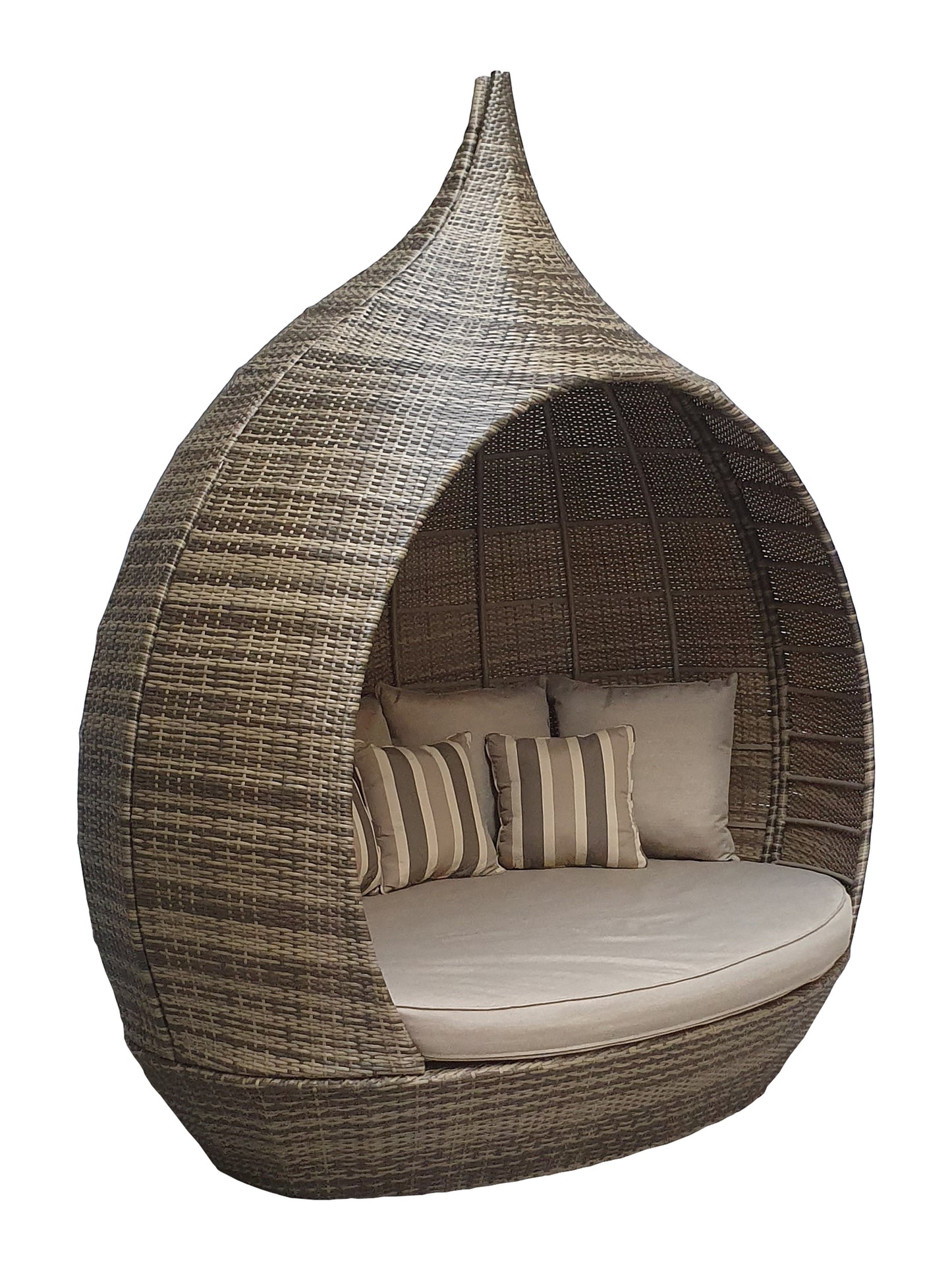 Signature Weave - Pearl Outdoor Daybed in Mixed Nature Brown