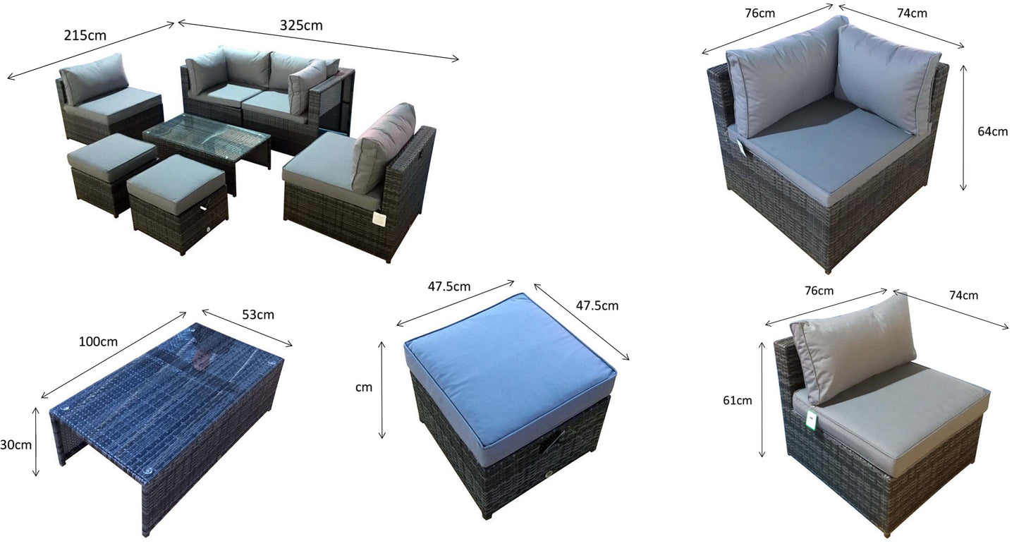 Signature Weave - Chelsea Sofa Lounge Set in Grey