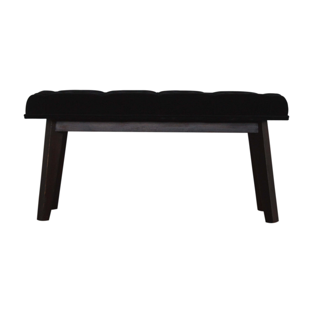 Black Velvet Hallway Bench