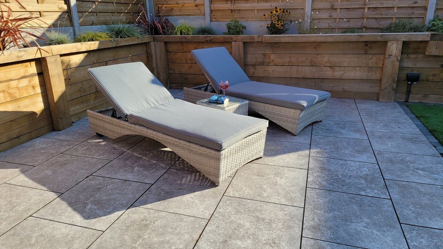 Signature Weave - Outdoor Furniture - Meghan - Sunlounger Set With Drinks Table