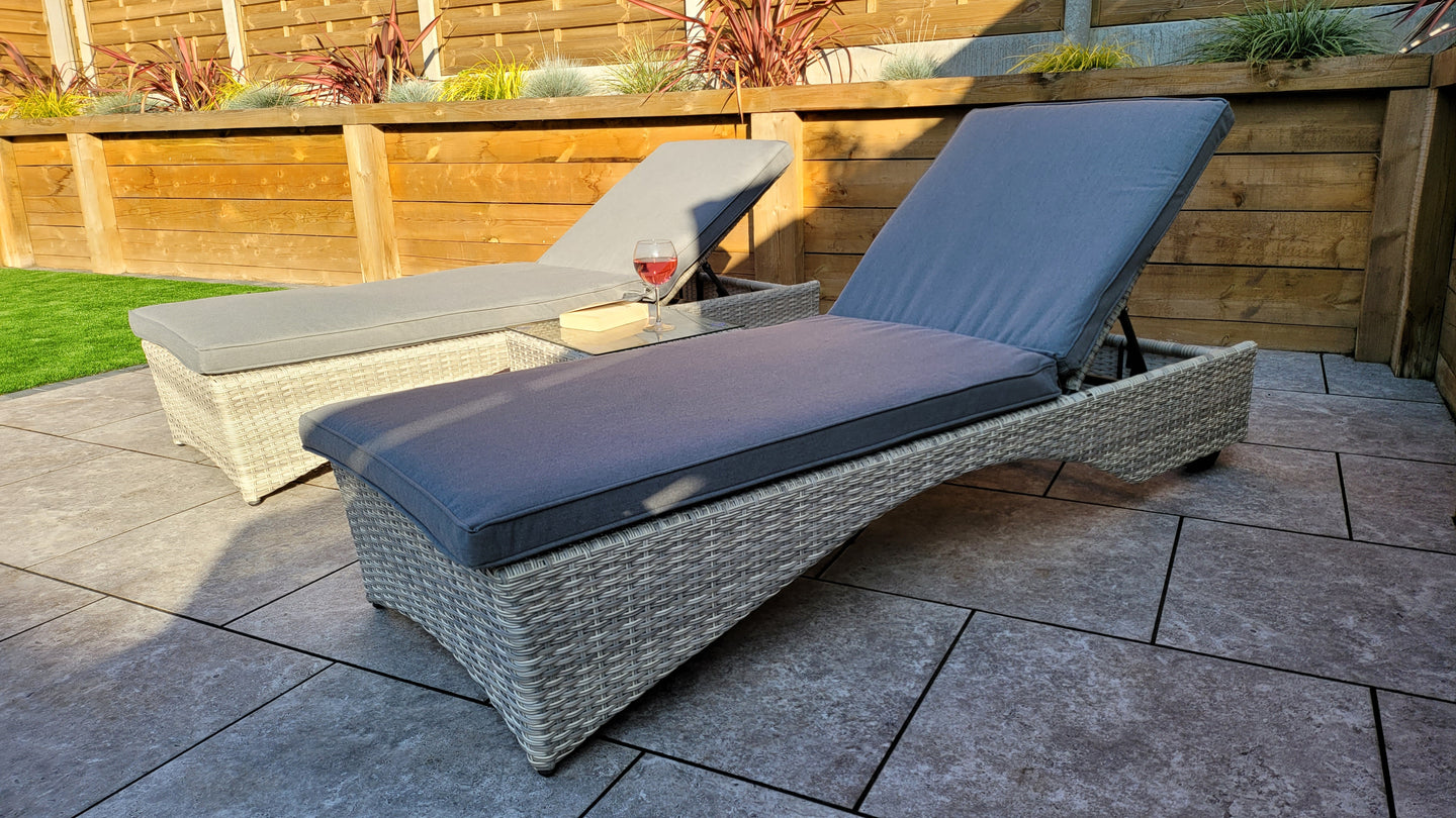 Signature Weave - Outdoor Furniture - Meghan - Sunlounger Set With Drinks Table