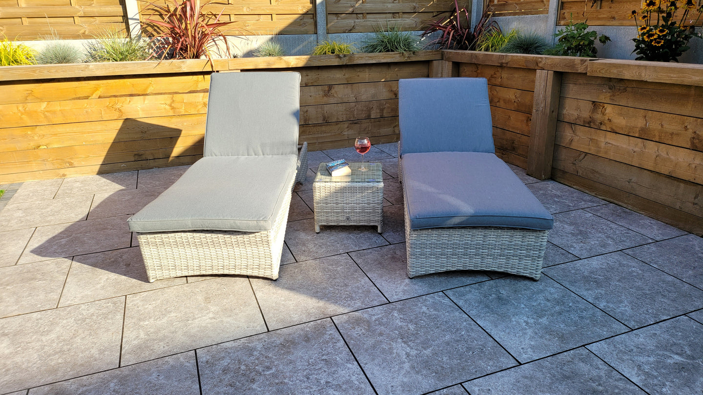 Signature Weave - Outdoor Furniture - Meghan - Sunlounger Set With Drinks Table