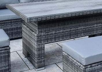 Signature Weave - Catalina Outdoor Corner Dining Sofa Set with Lift Table