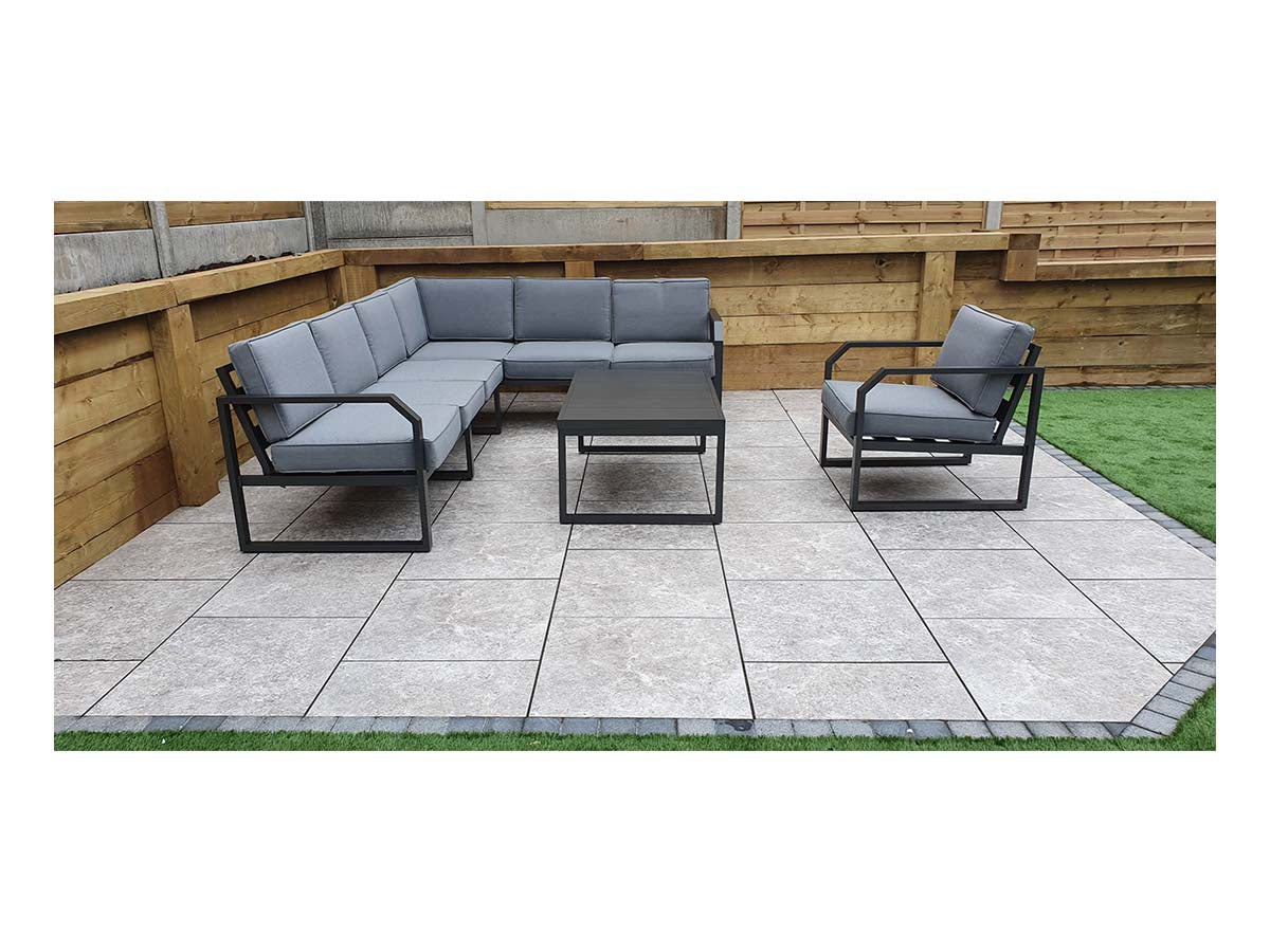 Signature Weave - Alarna Outdoor Grey Corner Lounge Set with Armchair