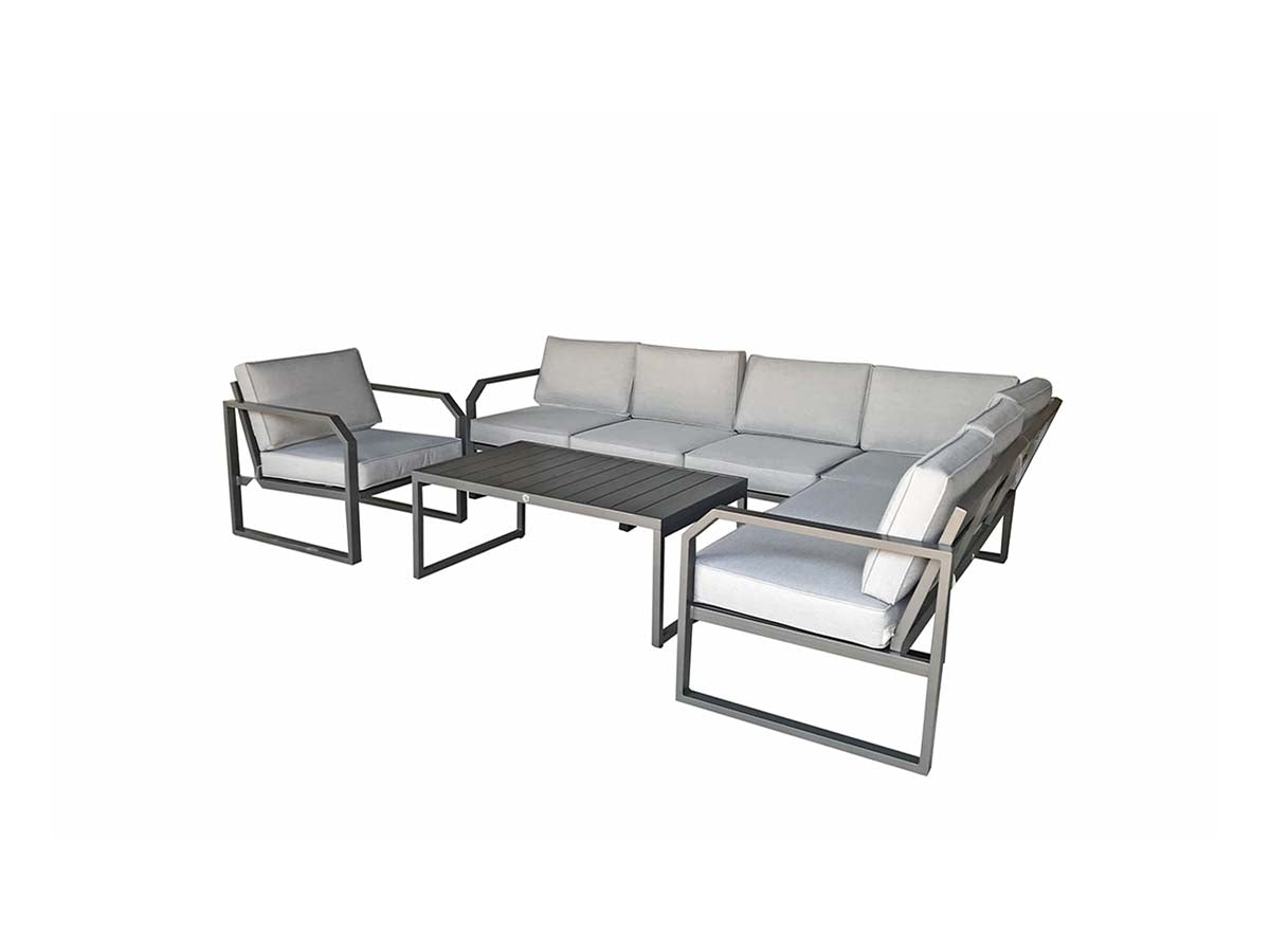 Signature Weave - Alarna Outdoor Grey Corner Lounge Set with Armchair