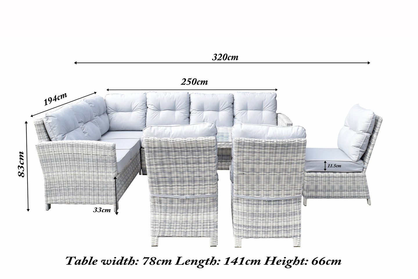 Signature Weave - Outdoor Furniture - Amy - Corner Dining Sofa With 3 Single Armless Chairs