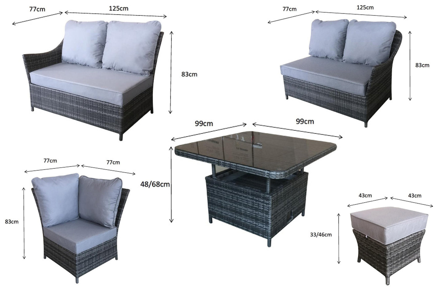 Signature Weave - Outdoor Furniture - Francesca Corner Dining Sofa With Lift Table