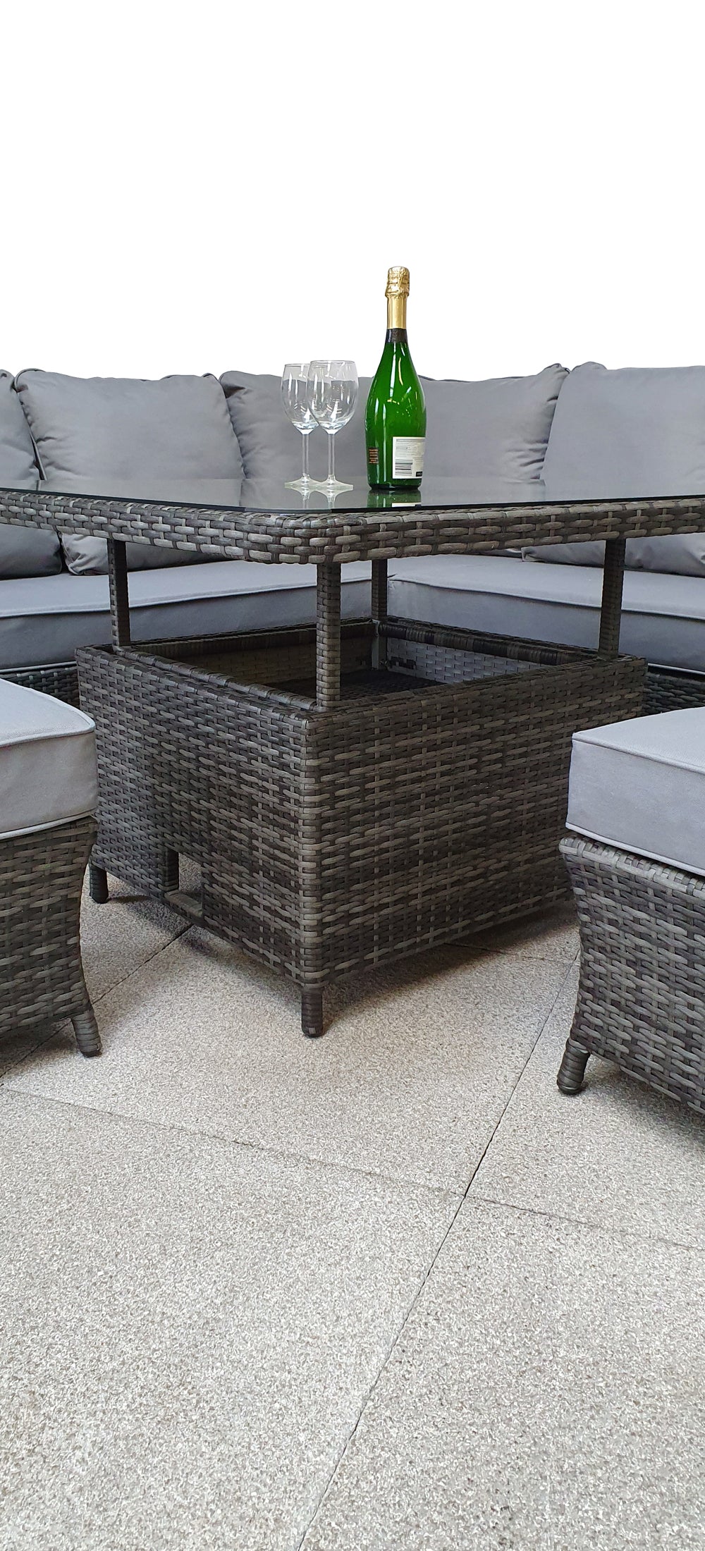 Signature Weave - Outdoor Furniture - Francesca Corner Dining Sofa With Lift Table