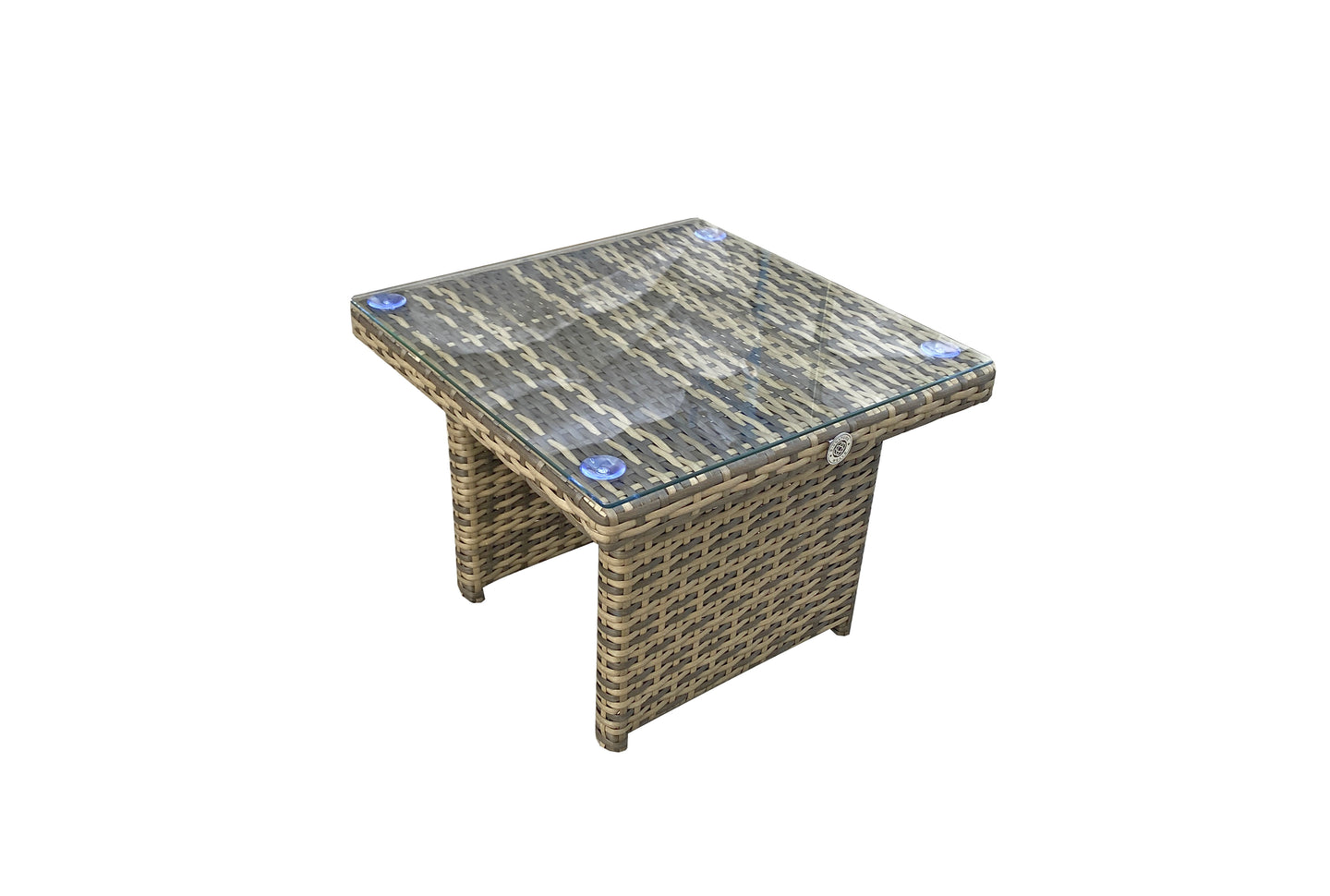 Signature Weave - Outdoor Furniture - Jessica - Pair Of Loungers With Drinks Table In Natural Brown Weave